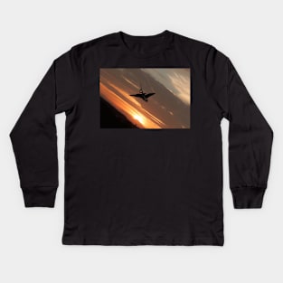 Lightning Low Pass Kids Long Sleeve T-Shirt